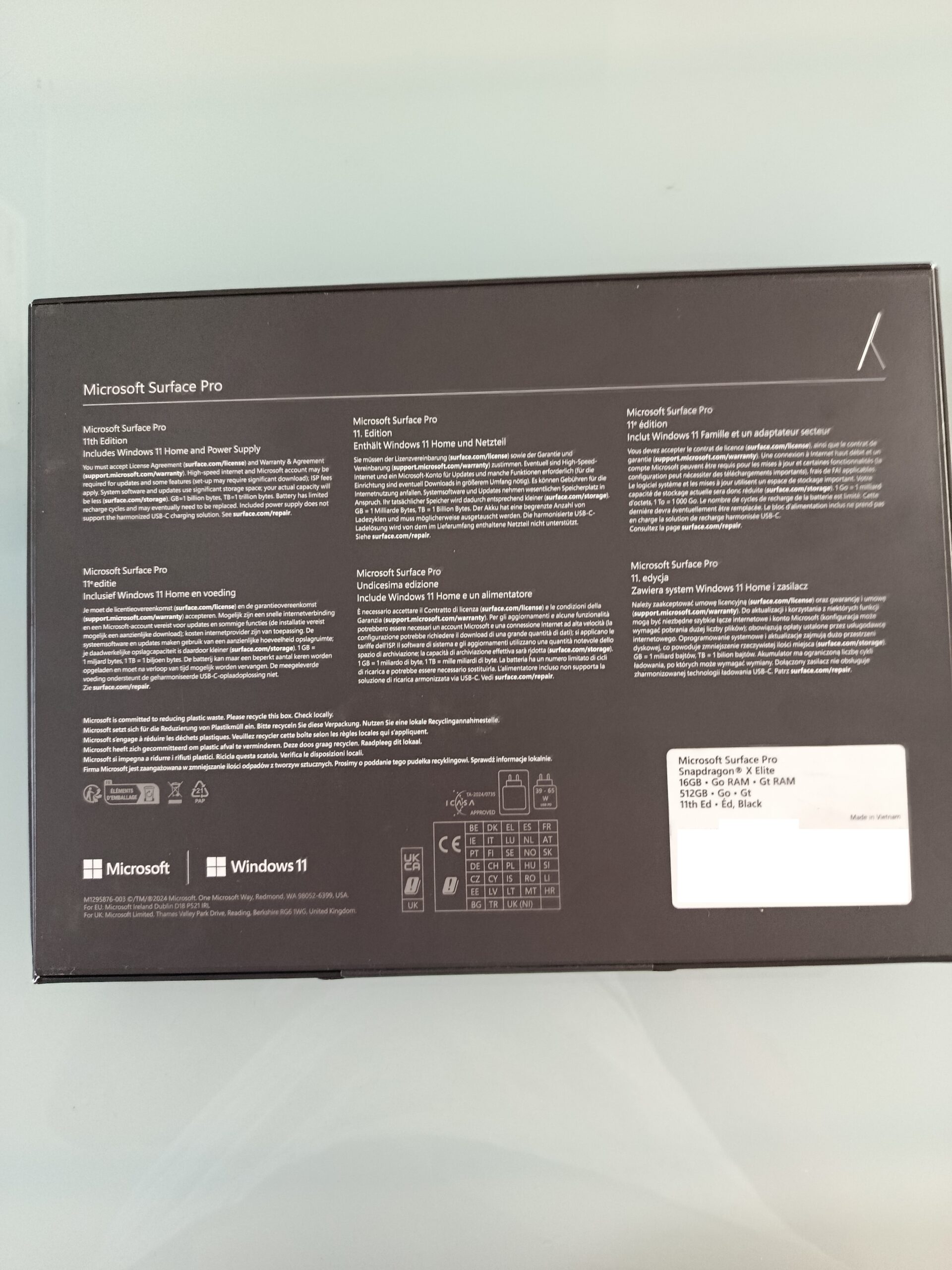 Microsoft Surface Pro Snapdragon X Elite 12 core 16Go 512Go Écran tactile HDR OLED 13" – Image 8